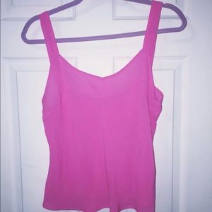 Basic Pink Chiffon Crop Top
